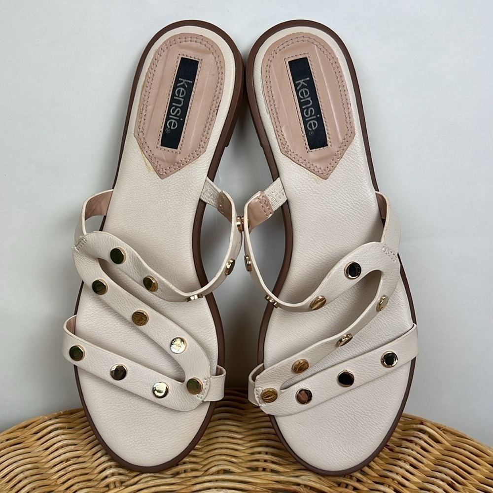 Kensie Sandal Gold Cream Slide Malania 7.5 - Picture 5 of 13